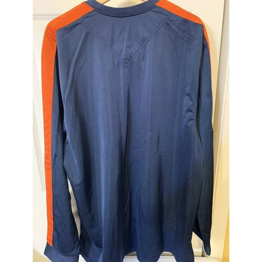 VTG‎ 90s Nike Center Swoosh Tonal Striped Polyester Longsleeve Soccer Jersey XXL